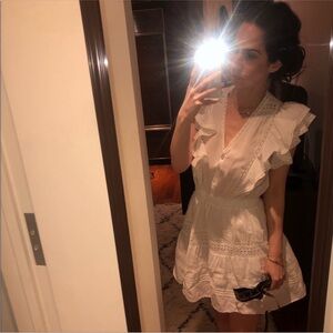 Elegant White Ruffled Dress